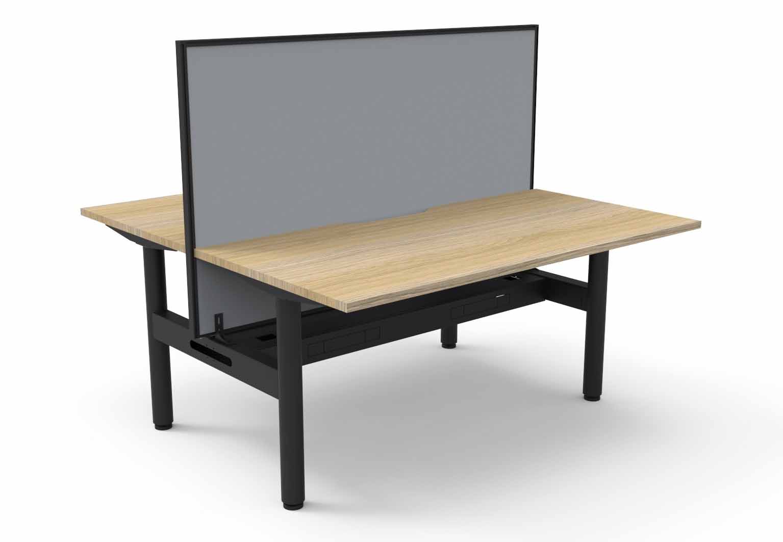 Halo Static 2 Person Double Sided Workstation - with Screen